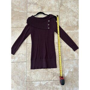 Style & Co Women Long Tunic Sweater Purple Plum Eggplant - Size Medium